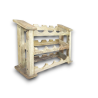 Portabottiglie da 12 Bottiglie in Legno Chiaro 49x28x41 cm