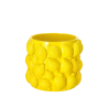 Vaso in Ceramica Giallo - Decorazione Limoni - 20x17 cm
