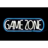 Scritta Luminosa "Game Zone" - Led e Luce Neon - 43x15 cm