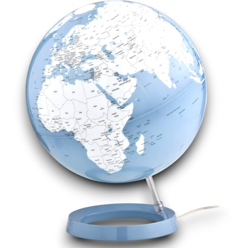 Tecnodidattica - Globo 30 cm - Mappamondo Light&Colour Celeste