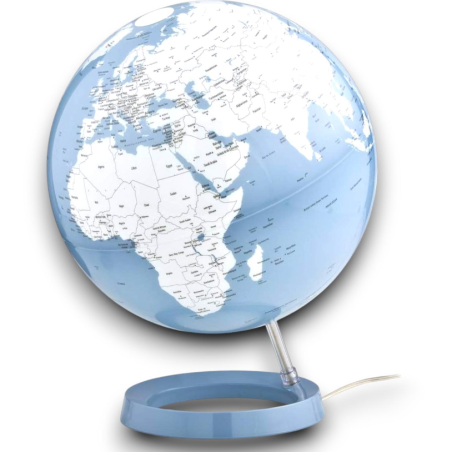 Tecnodidattica - Globo 30 cm - Mappamondo Light&Colour Celeste