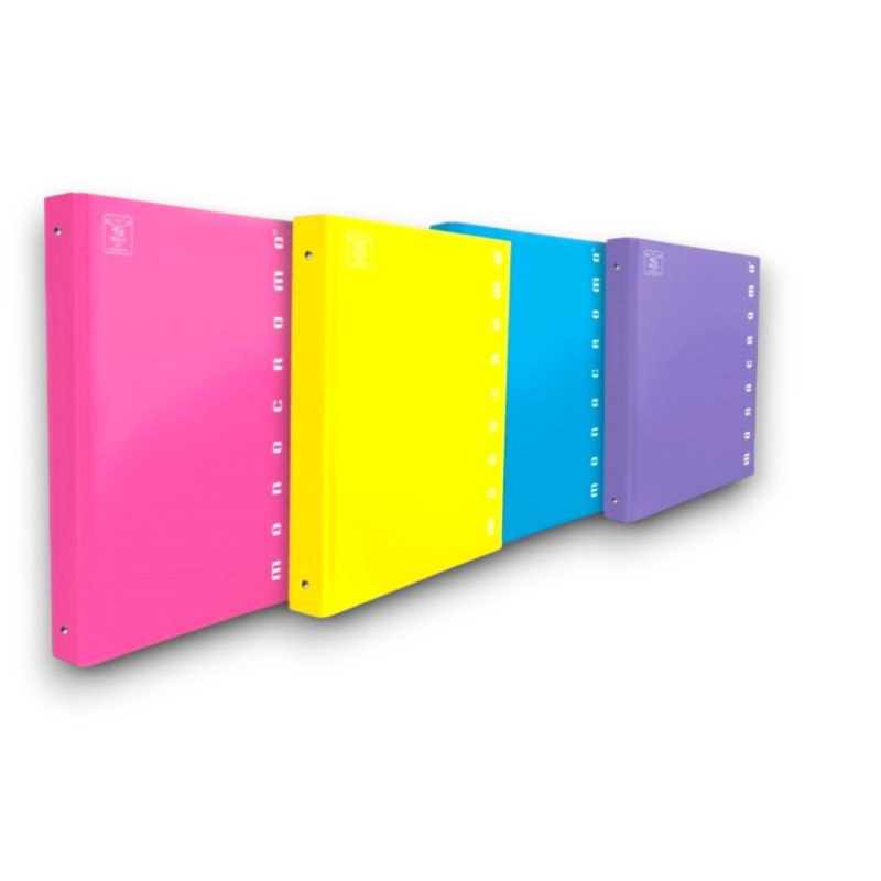 Pigna - Raccoglitore ad Anelli -  Monocromo Fluo - A4 - 4 ANELLI 27x32