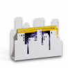 Porta Riviste di Design in Metallo – Stile Skyline Città – Organizer M