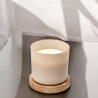 Star - Candela Profumata in Vaso di Vetro con Base in Legno - 13x13 cm