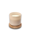 Star - Candela Profumata in Vaso di Vetro con Base in Legno - 13x13 cm
