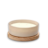 Star - Candela Profumata in Vaso di Vetro con Base in Legno - 20x9 cm
