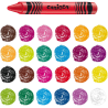 Carioca Pastelli a cera Maxi Wax Lavabili con Punta Grossa per Bambini