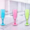 Star - Set 6 Bicchieri Champagne in Plastica Colorata - 6x23 cm