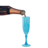 Star - Set 6 Bicchieri Champagne in Plastica Colorata - 6x23 cm