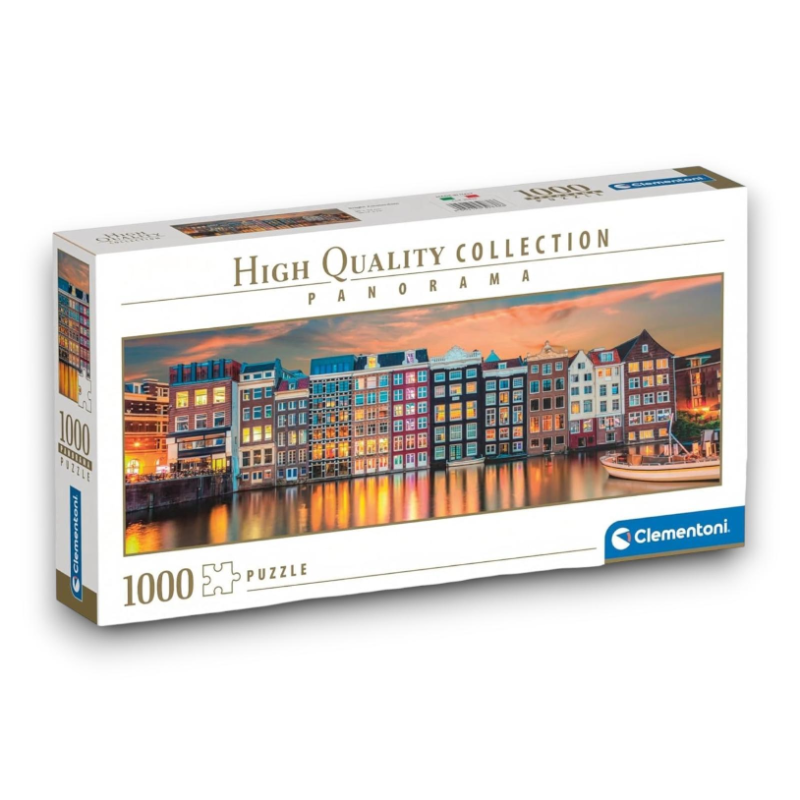 Clementoni - Puzzle Collection Panorama Bright Amsterdam - 1000 Pezzi 