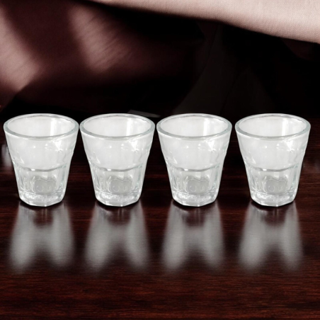 Set 4 Bicchieri in Vetro Trasparente 40 ML - Mini Tumbler