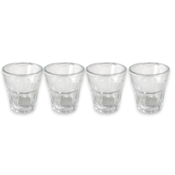 Set 4 Bicchieri in Vetro Trasparente 40 ML - Mini Tumbler