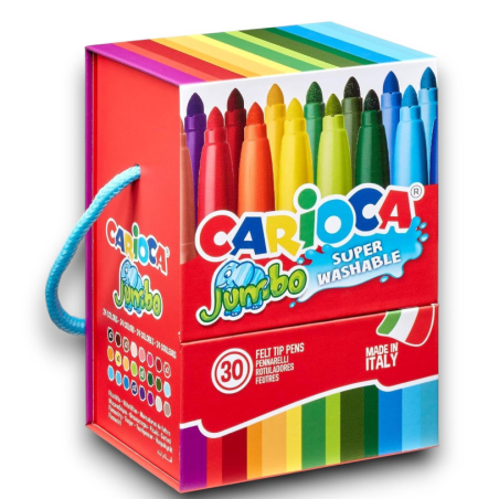 Carioca Pennarelli Jumbo Punta Maxi 30 pennarelli super lavabili 