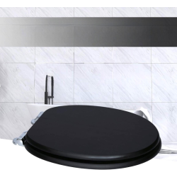 Copriwater in Legno MDF 18" - 46 cm - Nero