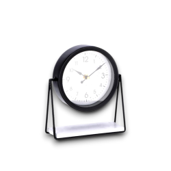 Star - Orologio con Base in Ferro - Quadrante Analogico - 18x6x21 cm
