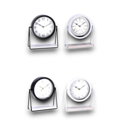 Star - Orologio con Base in Ferro - Quadrante Analogico - 18x6x21 cm