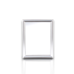 Specchio con cornice in polistirene "Mingx" - 30x40 cm - ARGENTO