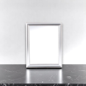 Specchio con cornice in polistirene "Mingx" - 30x40 cm - ARGENTO