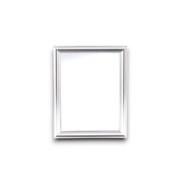Specchio con cornice in polistirene "Mingx" - 30x40 cm - ARGENTO
