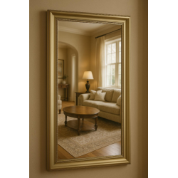 Specchio con cornice in polistirene "Mingx" - 30x60 cm - ORO