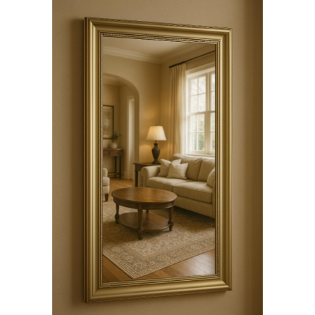 Specchio con cornice in polistirene "Mingx" - 30x60 cm - ORO