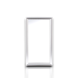 Specchio con cornice in polistirene "Mingx" - 30x60 cm - ARGENTO