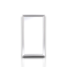 Specchio con cornice in polistirene "Mingx" - 30x60 cm - ARGENTO