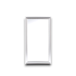Specchio con cornice in polistirene "Mingx" - 30x60 cm - ARGENTO