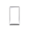 Specchio con cornice in polistirene "Mingx" - 30x60 cm - ARGENTO
