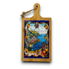 Set 6 Taglieri in Legno e Ceramica - Decorazione con Paesaggio - 30x15