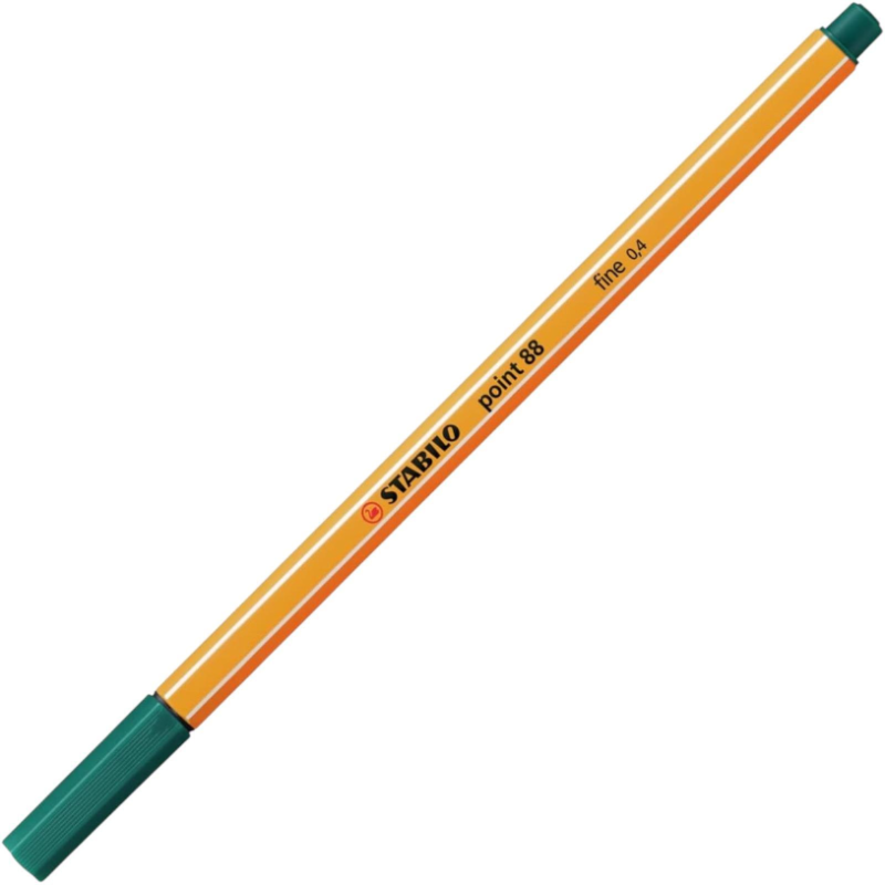 Stabilo Point 88/36 - 10 Penne Roller a Punta Fine - Verde Pino