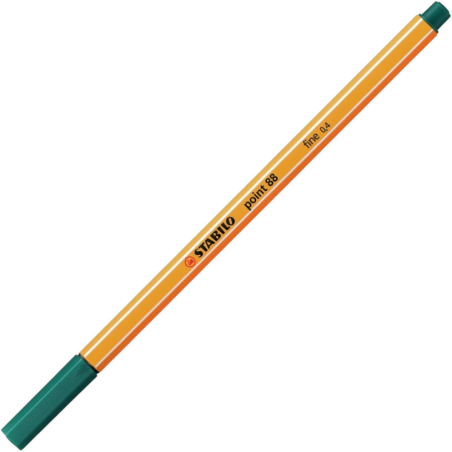 Stabilo Point 88/36 - 10 Penne Roller a Punta Fine - Verde Pino