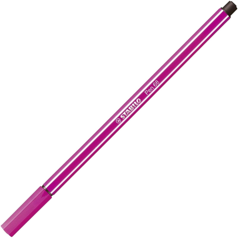 Stabilo Pen 68 - 10 Pennarelli Punta Media - 1 MM - Rosa Scuro