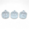 6 Scatoline in Vetro Con Coperchio - 6x7 cm - 3 Modelli Diversi - 90 M