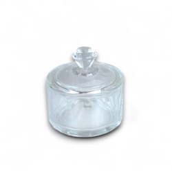 6 Scatoline in Vetro Con Coperchio - 6x7 cm - 3 Modelli Diversi - 90 M