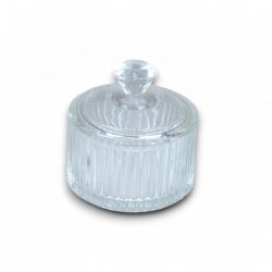 6 Scatoline in Vetro Con Coperchio - 6x7 cm - 3 Modelli Diversi - 90 M