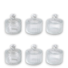 6 Scatoline in Vetro Con Coperchio - 6x7 cm - 3 Modelli Diversi - 90 M