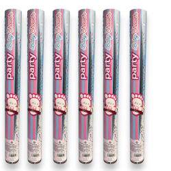 6 SPARACORIANDOLI  BABY SHOWER 50 CM -  ROSA