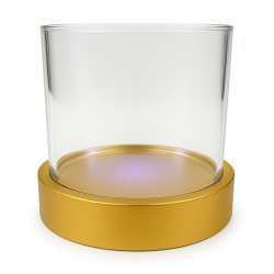 Scatolina Plexiglass con Led - Oro