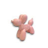 CAGNOLINO PALLONCINO IN CERAMICA -  ROSA - 23x9x19,2cm