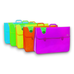 Arda - Valigetta Fluo con Soffietto - 36x52 cm - Colori Assortiti