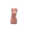 CAGNOLINO PALLONCINO IN CERAMICA -  ROSA - 23x9x19,2cm