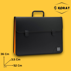 Arda - Valigetta Nera con Soffietto - 36x52 cm - Con Tracolla