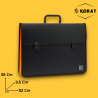 Arda - Valigetta Nera con Soffietto - 36x52 cm - Con Tracolla
