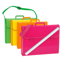 Arda - Valigetta Fluo con Soffietto e Tracolla - 58x39,5 cm - Riga 60 