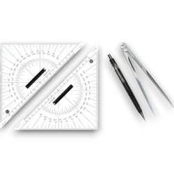 Arda - Kit Carteggio - Set Nautico - 4 Pz