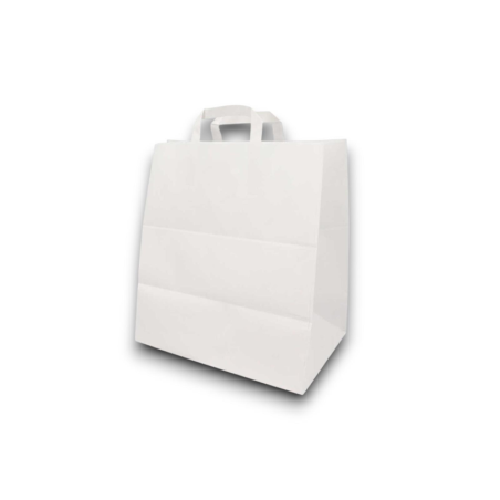 50 Shopper Carta Bianca - 28x17x29 cm - Delivery Light - 80 GR