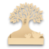 Set 2 Porta Zampirone in Metallo - 20x15x5 Cm - Albero