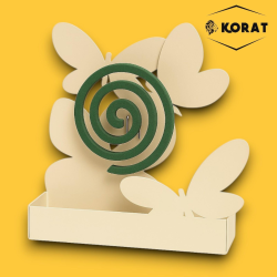 Set 2 Porta Zampirone in Metallo - 20x15x5 Cm - Farfalle