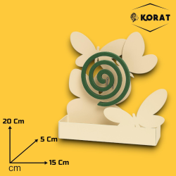 Set 2 Porta Zampirone in Metallo - 20x15x5 Cm - Farfalle